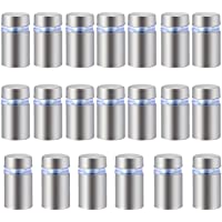 HSEAMALL 12 x 20 mm acero inoxidable vidrio Standoff Holder tornillo- publicidad clavos tornillos de hardware 20PCS